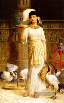  tempel - Alethe Attendant des Heiligen Ibis im Tempel von Isis bei Edwin Long